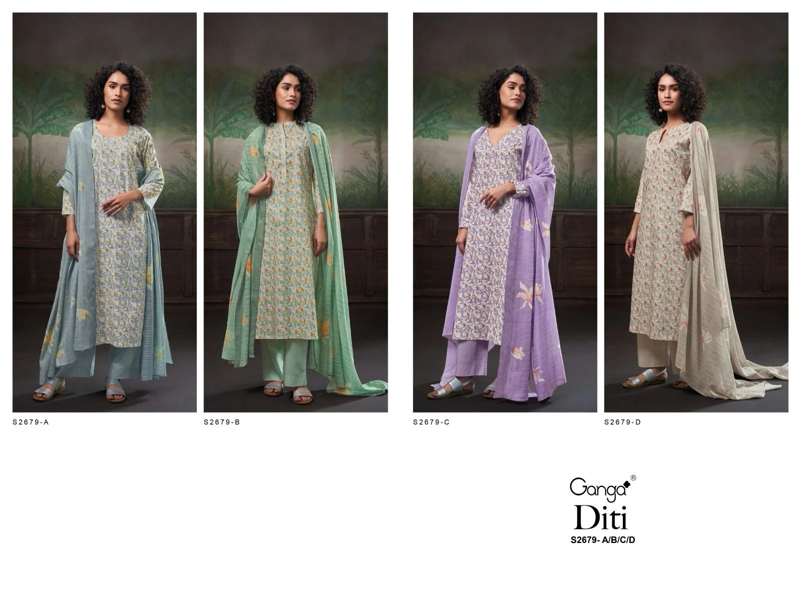 Ganga Diti 2679 Premium Cotton Printed Wholesale Fancy Salwar Suit Catalog — Wholesale Salwar Suits, Ganga wholesale from Surat — view 6